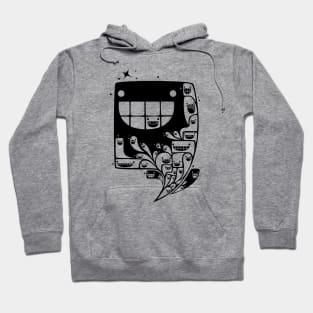 Happy Inside - 1-Bit Oddity - Black Version Hoodie